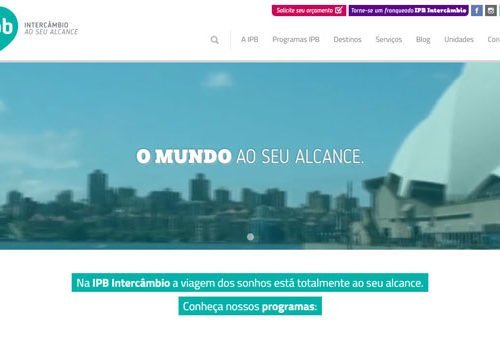 Programação novo site IPB Intercambio