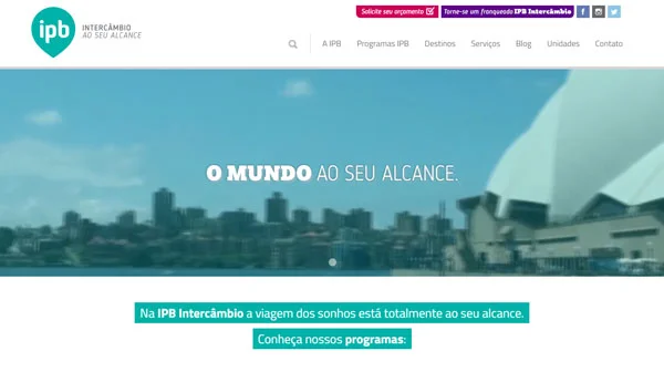 Programação novo site IPB Intercambio