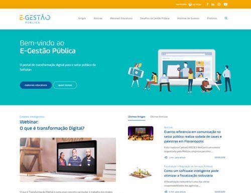 Site Softplan E-Gestão - Portal sobre Gestão Pública