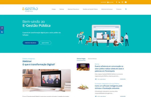 Site Softplan E-Gestão - Portal sobre Gestão Pública