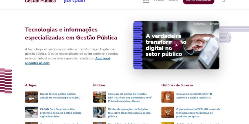 Site Softplan Gestão Pública