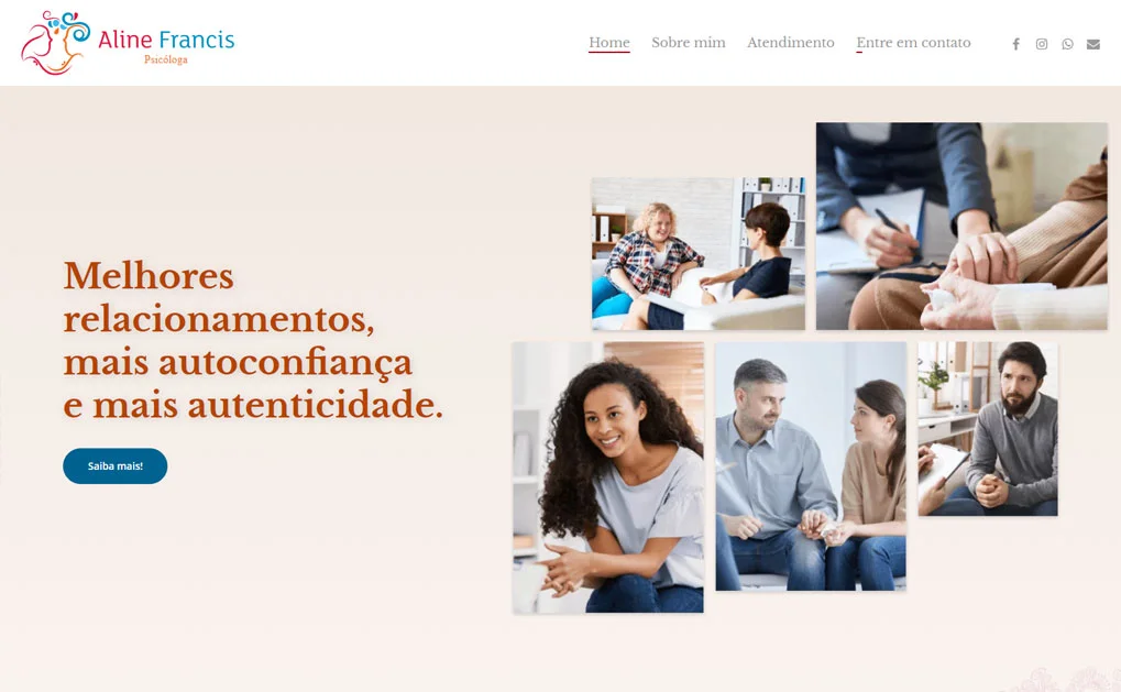 Layout Site Aline Francis Psicóloga