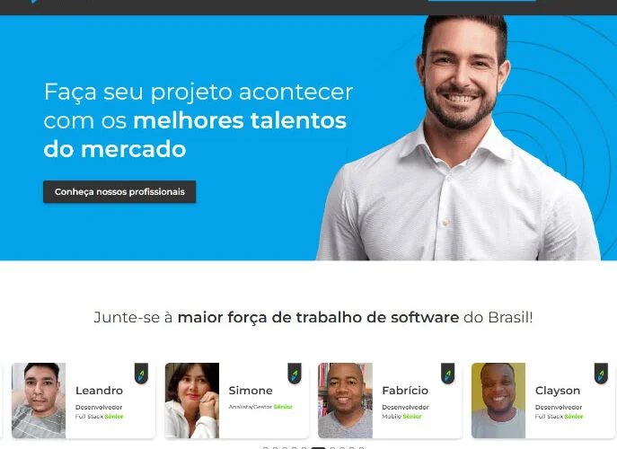 Desenvolvimento front-end do novo site da Plataforma Vibbra.