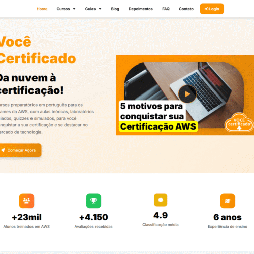 Novo design do site em WordPress focado em UX e conversão de vendas integrado à Hotmart