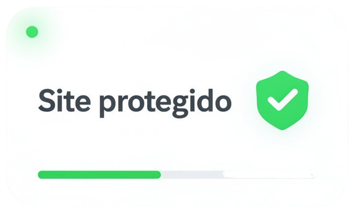 Site WordPress protegido com manutenção mensal