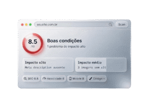 Imagem ilustrativa com resultado de um diagnóstico gratis usando o APP Rafael Moura.net